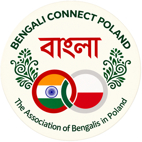 Logo TABP: Bengali Connect Poland, połączone flagi Indii i Polski